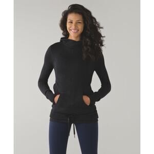 Lululemon Sweet Savasana Pullover hooded sweater 
Heathered Black